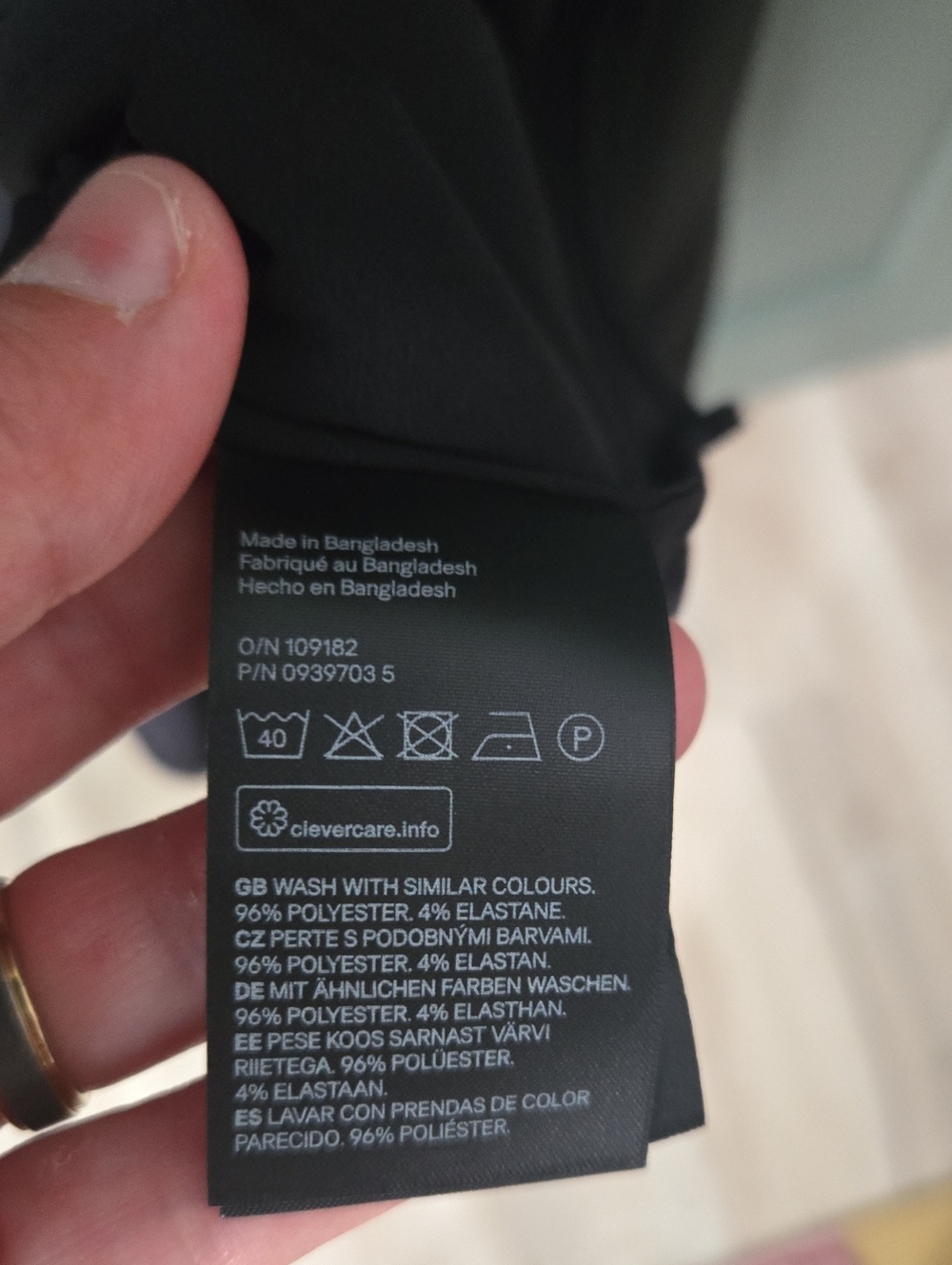 H&M Satin Button-Front Blouse Black - Picture 3 of 3